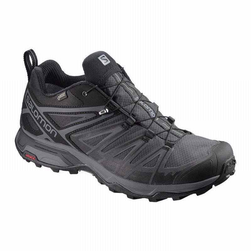 Salomon Singapore Mens Hiking Shoes - X ULTRA 3 GORE-TEX Black | 13495-VKOB